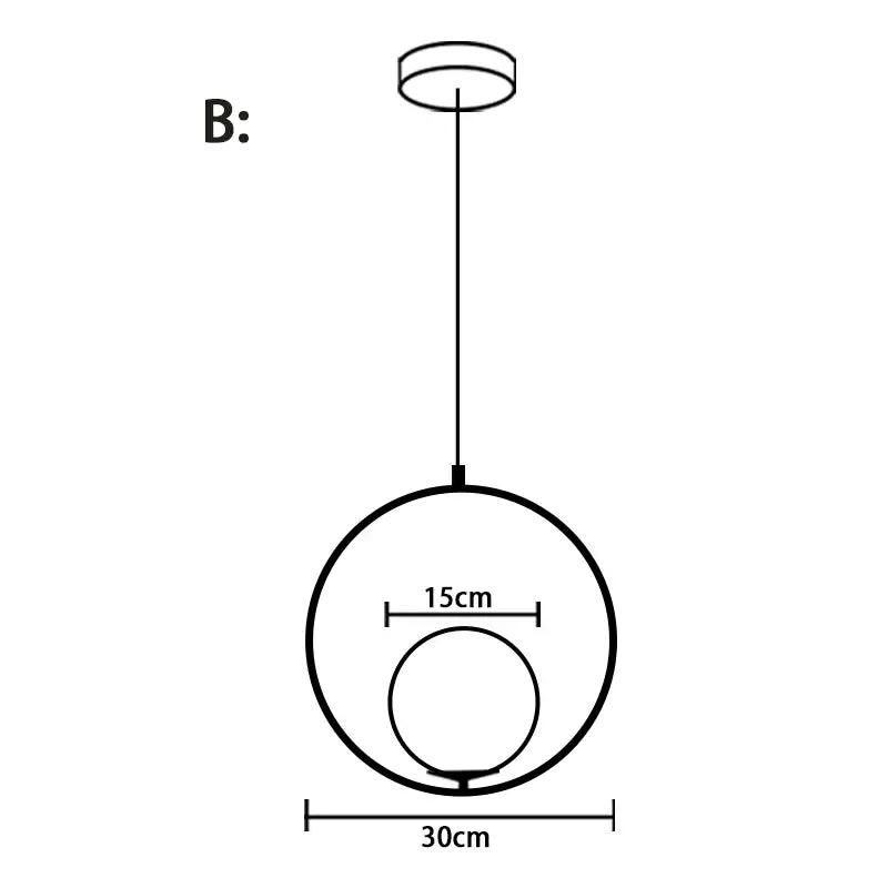 Modern black glass ball pendant lights set of 4 featuring minimalist circular pendant lights with black outline and dimensions 30cm outer 15cm inner diameter decorbites glass ball pendant