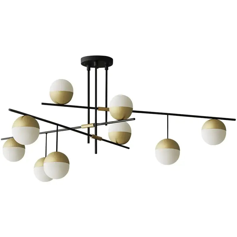 Modern black glass ball pendant lights with brass accents and spherical glass shades for dining room decorbites glass ball