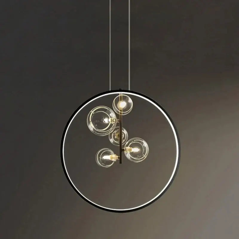 Modern black glass bubble led pendant chandelier with clear glass spheres and warm bulbs for living room decorbites glass bubble