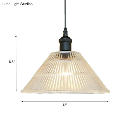 مصباح معلق مخروطي الشكل من الزجاج الأسود الحديث لديكور غرفة المعيشة الأنيقة