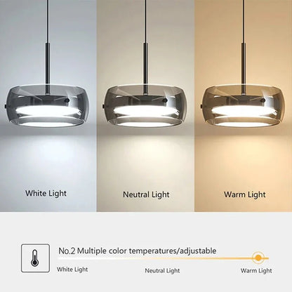 Modern Black Glass Multi-Pendant Chandelier With Remote - Decorbites