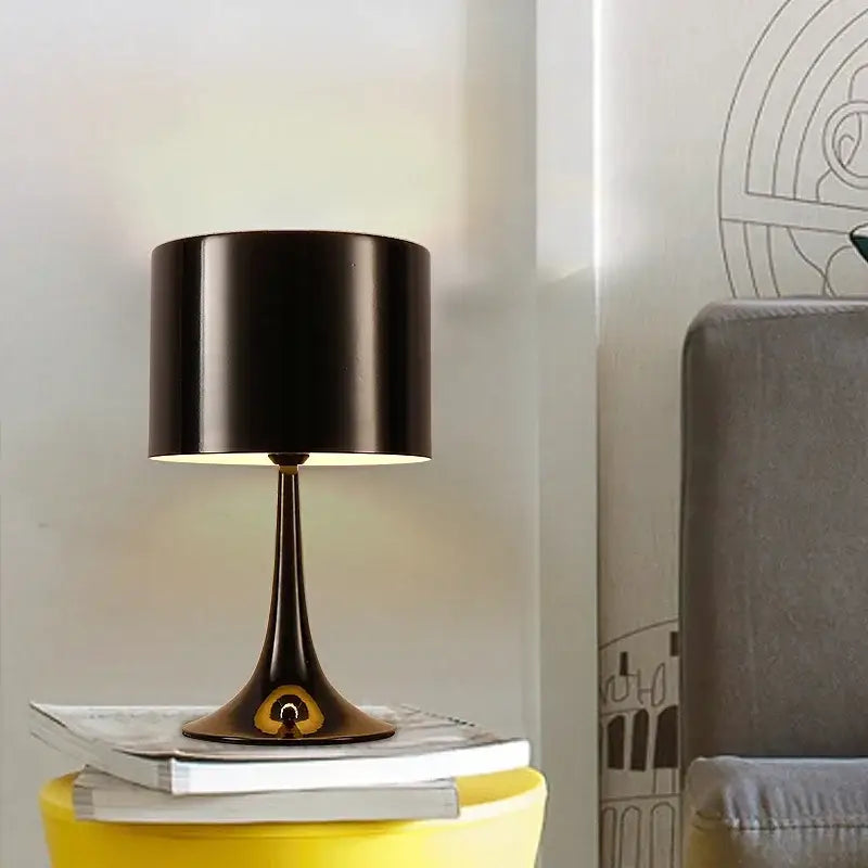 Modern black glossy design mushroom floor lamp with sleek metallic base and warm glow for living room decorbites design mushroom