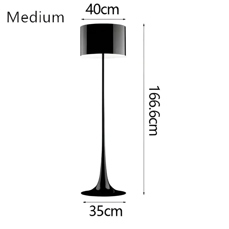 Modern black glossy design mushroom floor lamp with a sleek black matte finish and slender stem for living room decorbites design mushroom