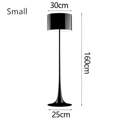 Modern black glossy design mushroom floor lamp with matte finish and cylindrical shade for living room decorbites design mushroom