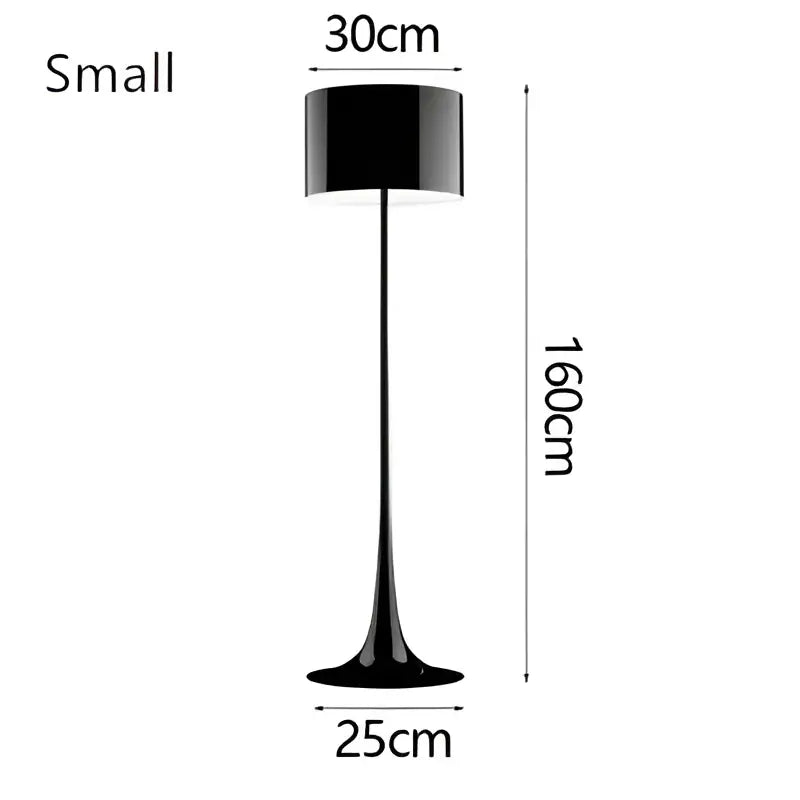 Modern black glossy design mushroom floor lamp with matte finish and cylindrical shade for living room decorbites design mushroom