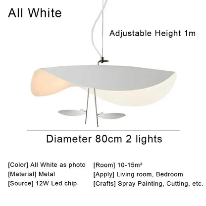 Modern black and gold abstract pendant lamp with all-white sculptural design and adjustable height led lights for dining room decorbites lederam manta pendant