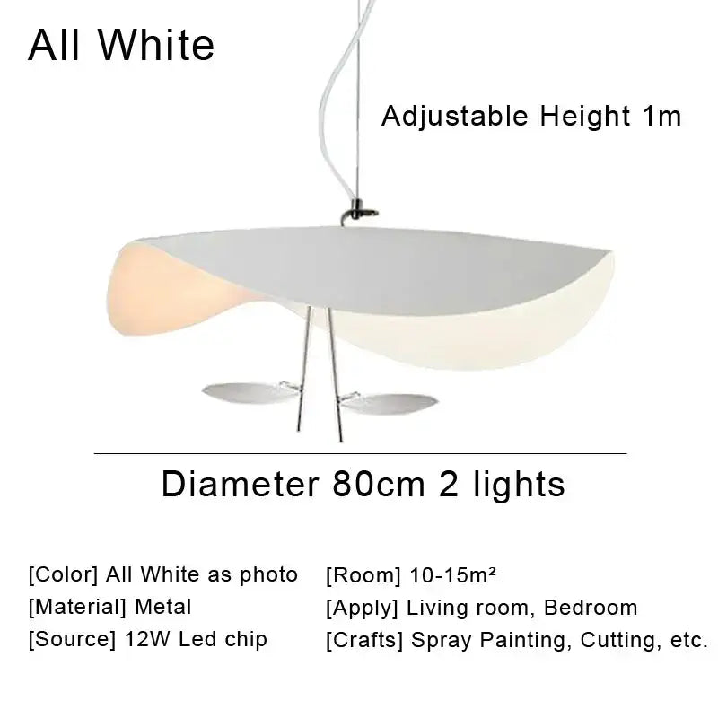 Modern black and gold abstract pendant lamp with all-white sculptural design and adjustable height led lights for dining room decorbites lederam manta pendant