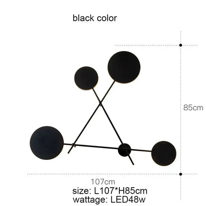 Modern black and gold wall sconce with decorbites adjustable rotating led and geometric spherical design for bedroom decor