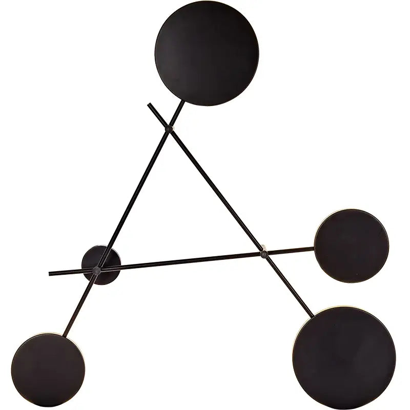 Modern black matte wall sconce with four discs and slender rods decorbites adjustable rotating led bedroom light