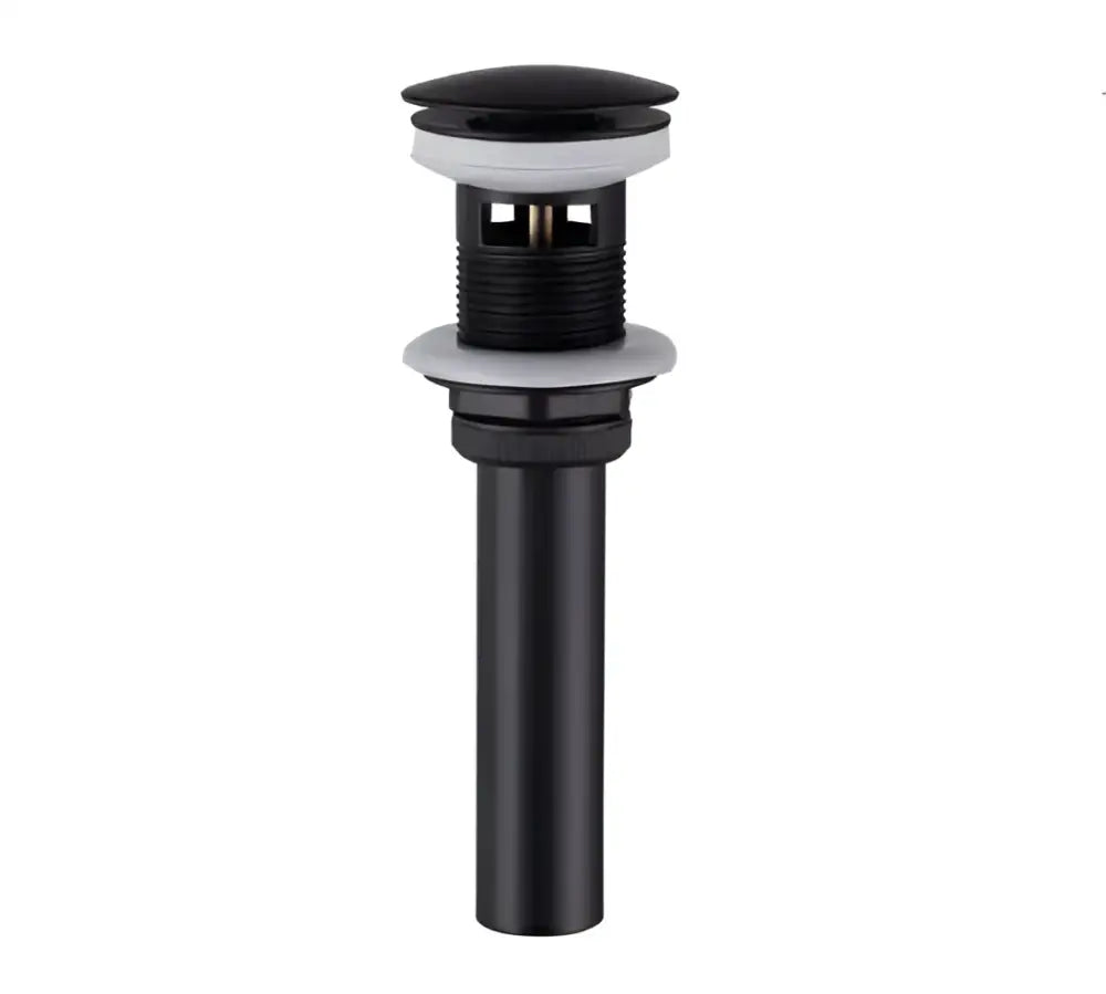 Modern black and gold basin faucet bathroom mixer tap with black matte finish sink drain and white rubber gaskets decorbites black