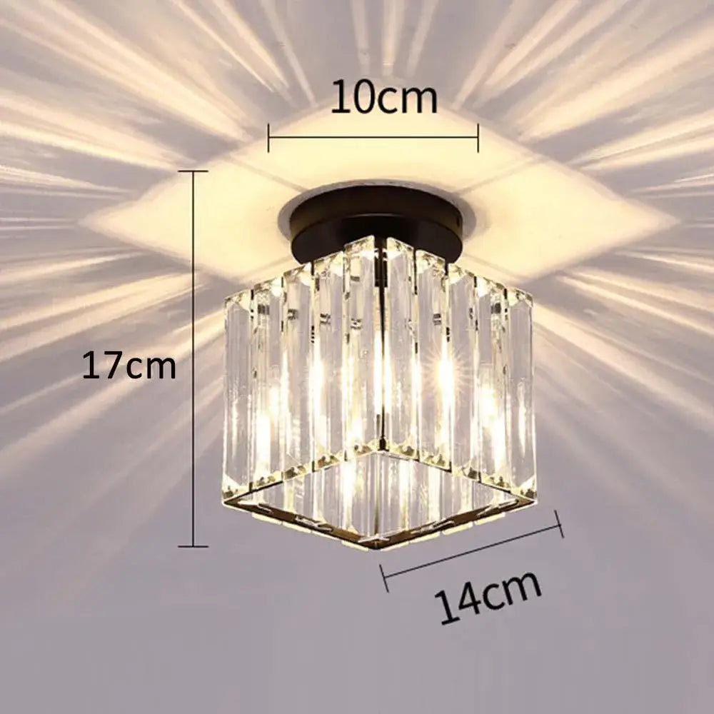 Modern black and gold decorbites crystal pendant ceiling light with clear glass prisms for bedroom decor