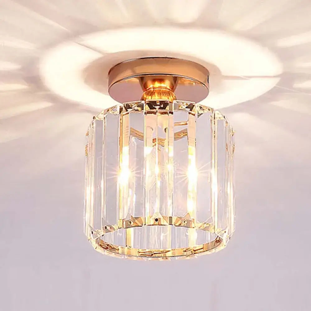 Modern black and gold ceiling light with faceted crystal panels decorbites crystal pendant for bedroom decor