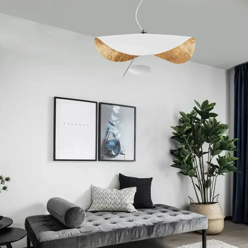 Modern black and gold leaf-shaped decorbites lederam manta pendant lamp for stylish dining room lighting