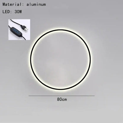 Modern black gold dimmable black aluminum wall lamp with sleek frame and glowing white led lighting for living room decorbites