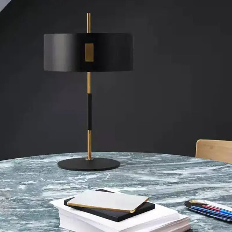 Black cylindrical floor lamp with gold accents decorbites black metal e27 minimalist living room decor