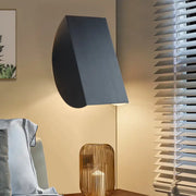 Modern matte black and gold folded wall light sconce with sleek angular design for bedroom wall light decor