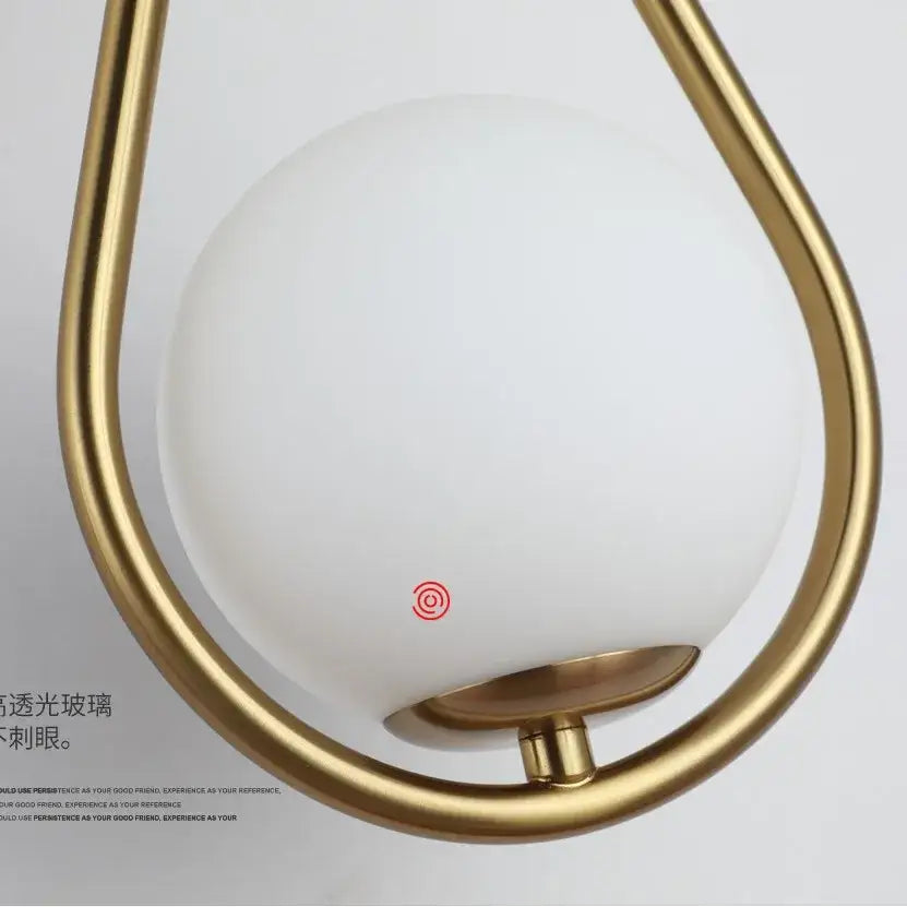 Modern black and gold wall lamp with frosted glass ball led globe by decorbites for elegant bedroom sconce decor