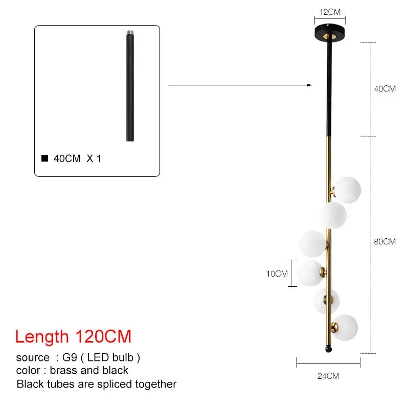 Modern black and gold glass ball pendant lights with five frosted glass globes on brass rod for dining room decorbites glass ball