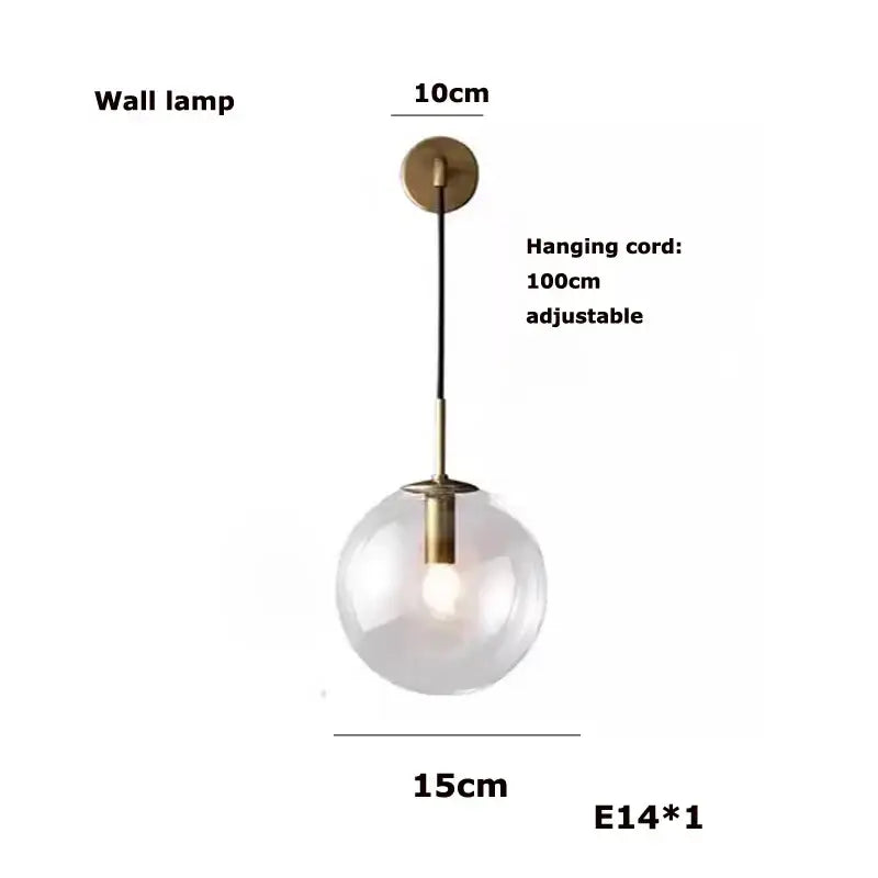 Modern black and gold glass dandelion led chandelier with clear glass globe and adjustable black cord for living room decorbites glass dandelion