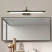 Modern black and gold greek key swing arm wall lamp with decorative patterns for bathroom mirror lighting