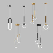 Modern Black Gold Iron Acrylic Pendant Light - Decorbites