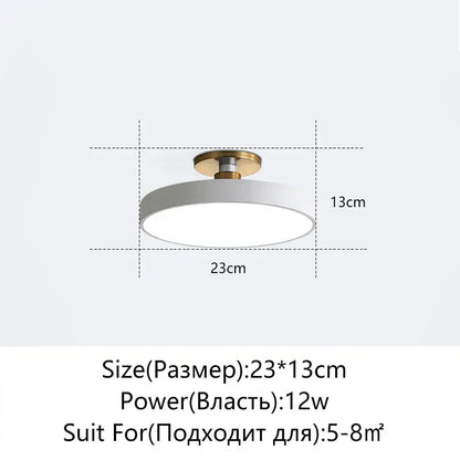 Modern black and gold led ceiling lamp with white circular shade and gold-toned base for living room decorbites led ceiling use