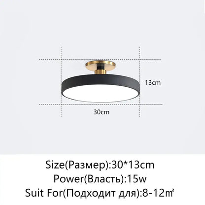 Modern black and gold led ceiling lamp with circular design and gold-toned mounting base for living room decorbites ceiling lamp