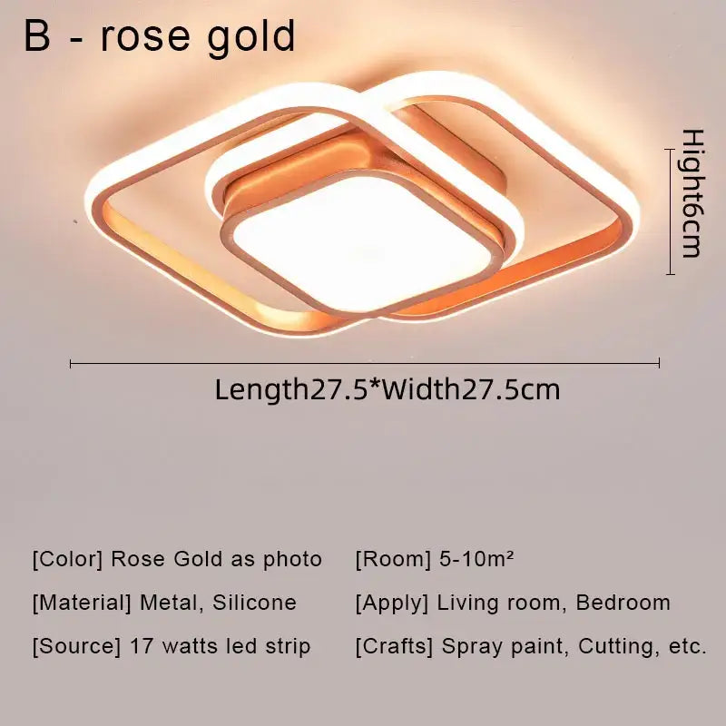 Modern black and gold led chandelier ceiling light with rose gold square layers in metal and silicone for decorbites black led ceiling light decor