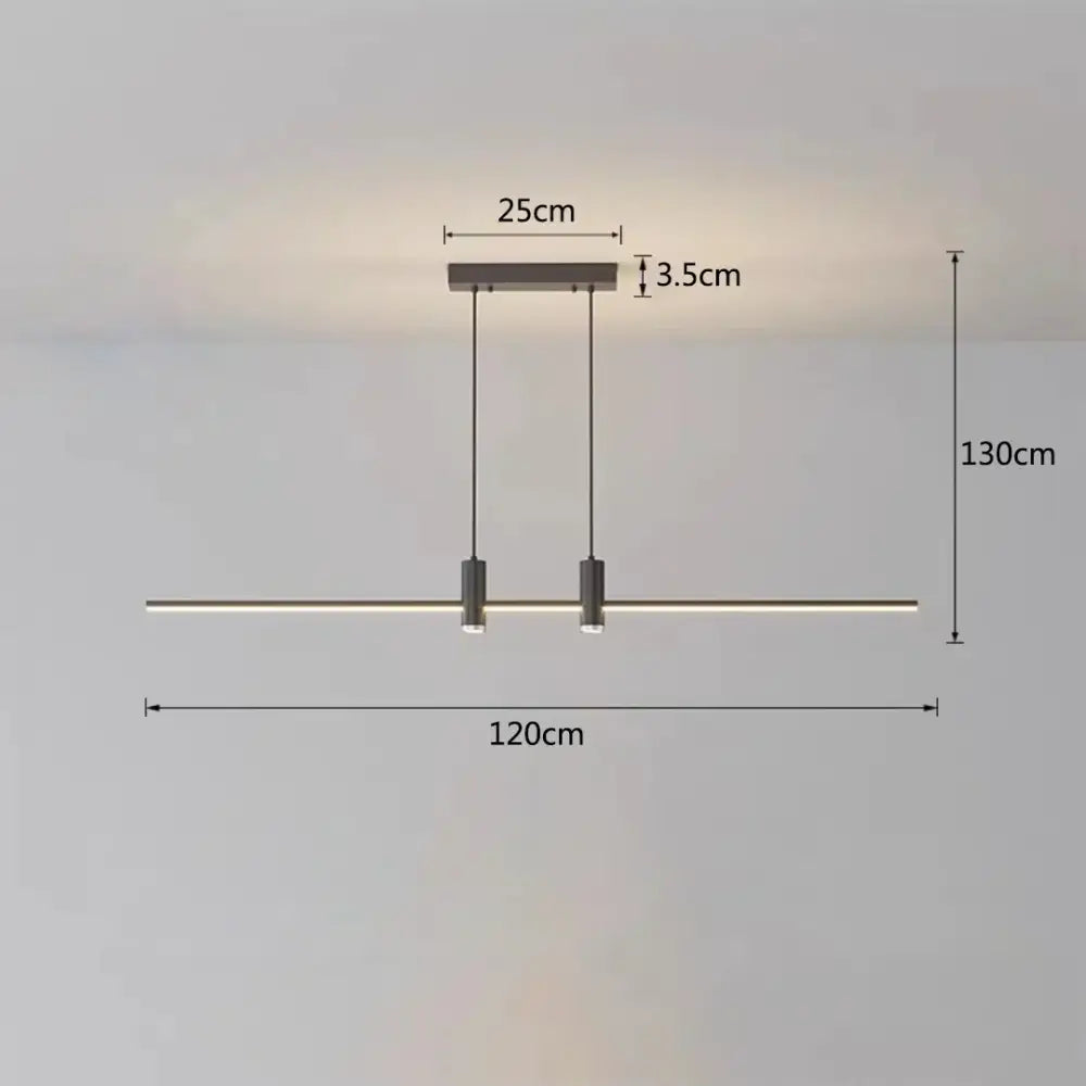Modern black gold led chandelier dining room pendant light with matte black cylindrical fixtures and rectangular mount