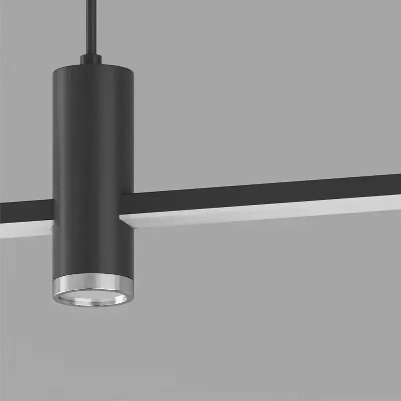 Modern black gold led chandelier dining room pendant light with sleek matte finish and polished chrome accent base decorbites black gold