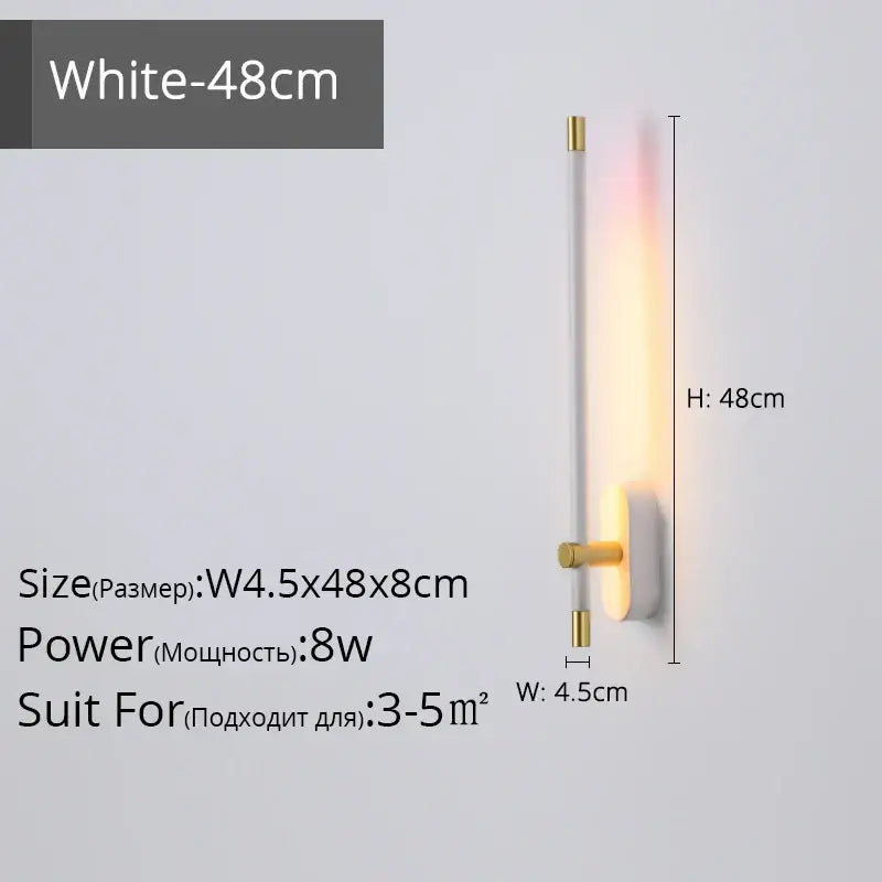 Modern black and gold led strip wall lamp featuring a white and gold minimalist wall sconce for bedroom decorbites led strip