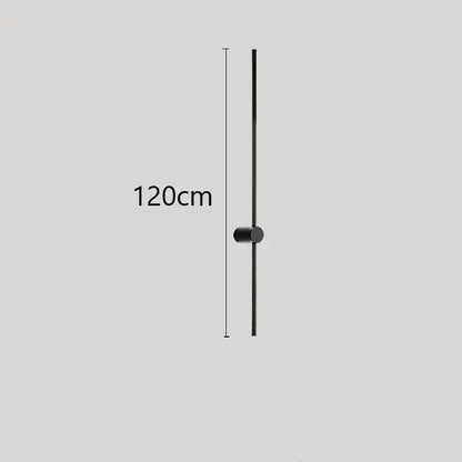 Modern black minimalist wall lamps with sleek cylindrical design and 120cm length for living room decorbites led wall use