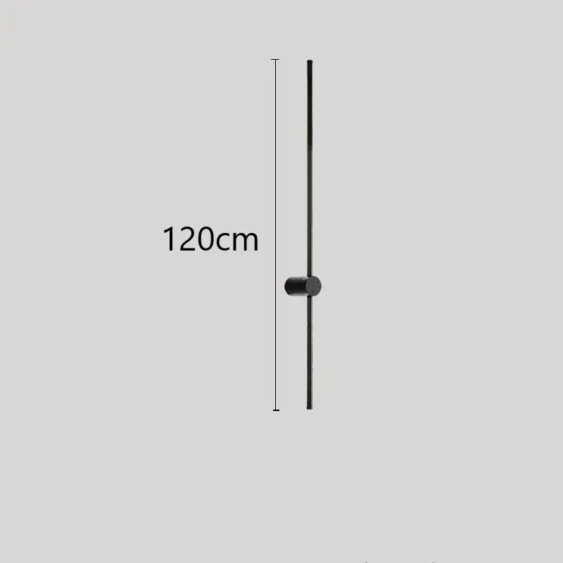 Modern black minimalist wall lamps with sleek cylindrical design and 120cm length for living room decorbites led wall use