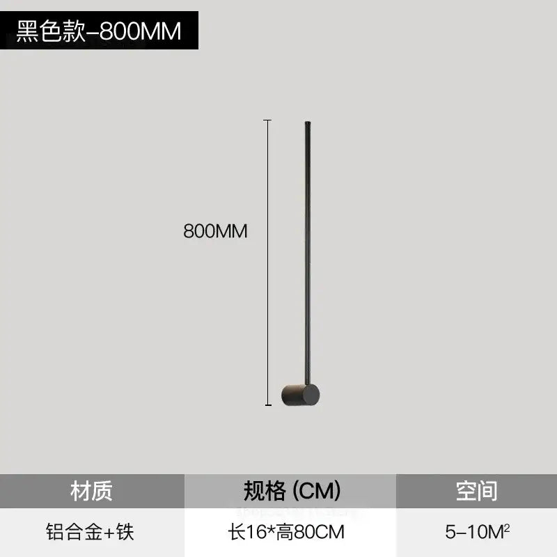 Modern black 800mm minimalist pendant lamp with aluminum alloy and iron for decorbites led wall lamps living room decor