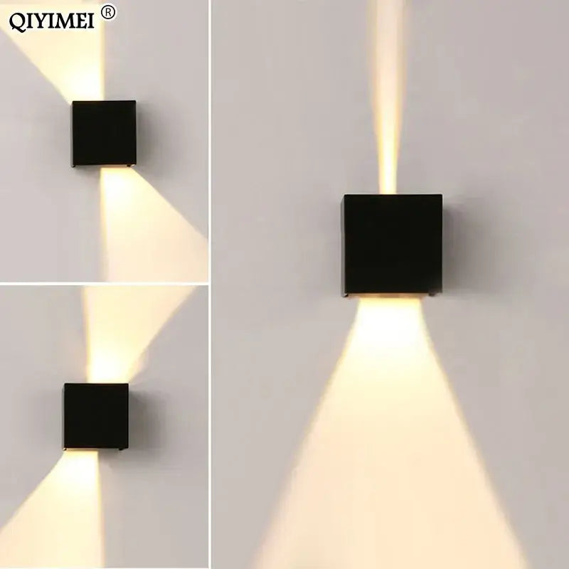 Modern black and gold decorbites led wall cube sconce with warm focused light for contemporary led wall lights decorbites led