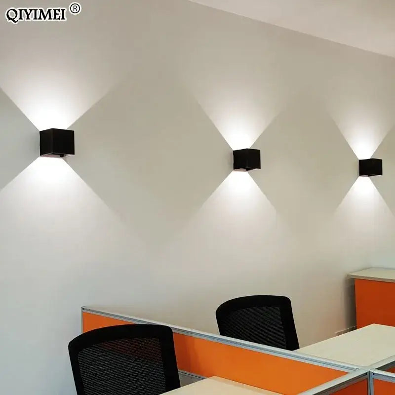 Modern black and gold led wall lights with a minimalist design ideal for garden decorbites led wall sconces