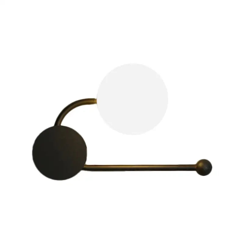Modern black and gold planter sconce with brass paper towel holder and translucent lamp for 110v-120v use in living room
