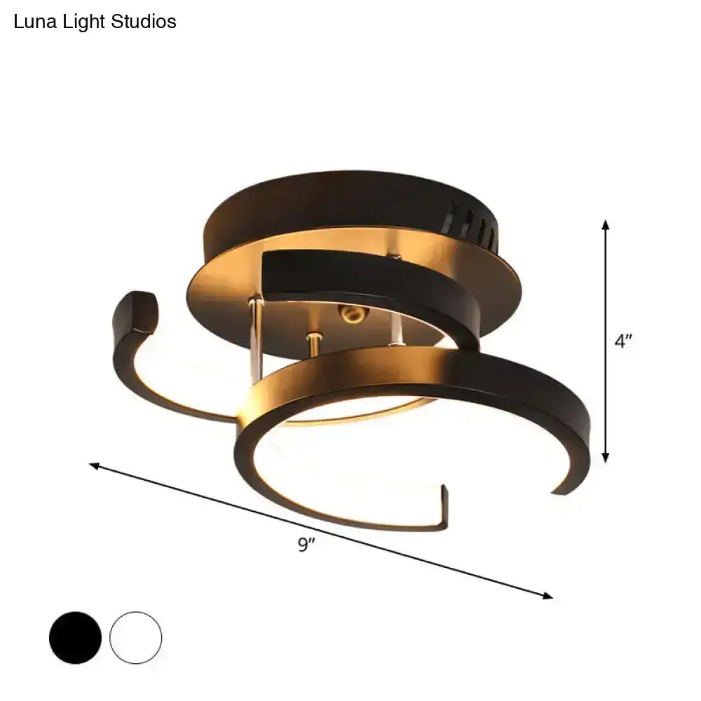 Modern black and gold metallic ceiling lamp with sleek circular design offering exceptional lighting efficiency for round square moon decor