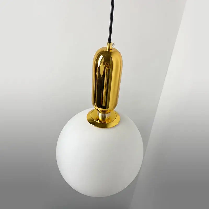 Modern black gold and white glass ball led chandelier with gold finish and frosted white glass ball for living room decorbites glass ball