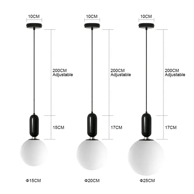 Modern black gold and white glass ball led chandelier with frosted spherical shades and matte black fixtures for living room decorbites glass ball