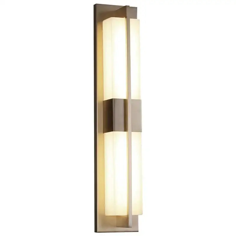 Modern black imitation marble led wall light with brushed nickel wall light and frosted glass decorbites led wall panels
