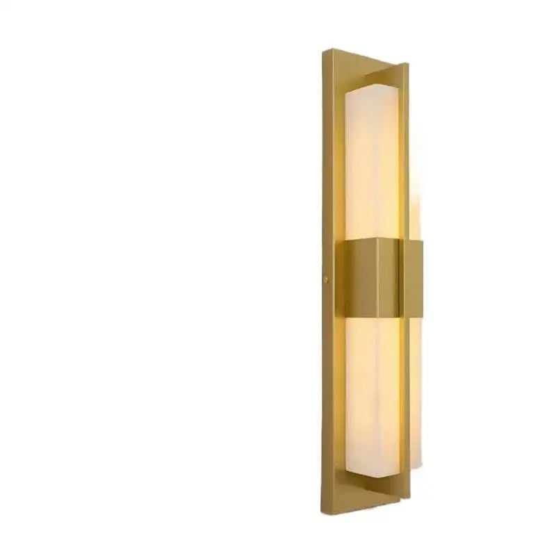 Modern black imitation marble led wall light with gold finish and frosted glass panels for decorbites led wall lighting