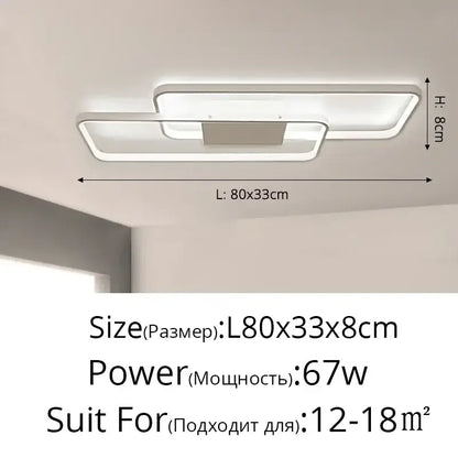 Modern black intersecting led ceiling light with sleek white rectangular layered design for decorbites elegant ceiling decor