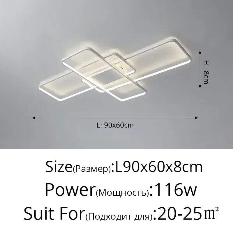Modern black intersecting led ceiling light with sleek geometric panels for living room decorbites elegant ceiling decor