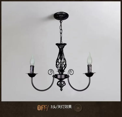 Modern Black Iron Chandelier for Living Room - Chandelier