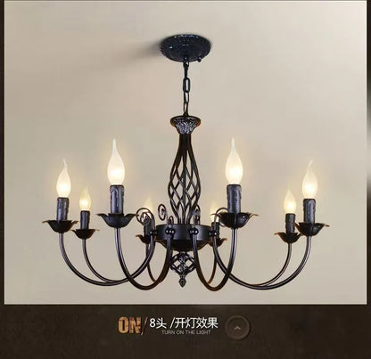 Modern Black Iron Chandelier for Living Room - Chandelier