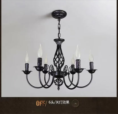 Modern Black Iron Chandelier for Living Room - Chandelier