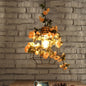 Modern Black Iron Pendant Light with Hanging Flower Jar Design, Ideal for Restaurants and Farm-inspired Decor