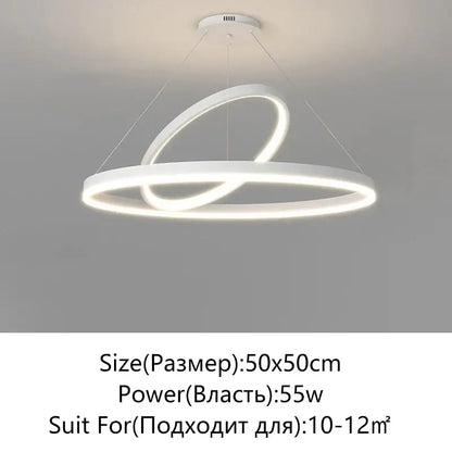 Modern black irregular ceiling chandelier with white led two interlocking circular rings for living room decorbites irregular ceiling