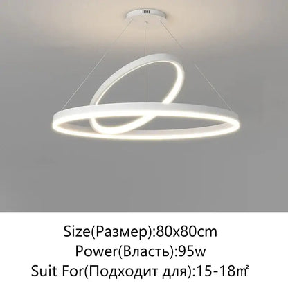 Modern black irregular ceiling chandelier with white led light and two interlocking rings by decorbites irregular ceiling decorbites irregular